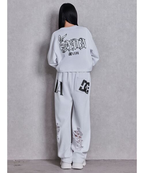 GYDA（ジェイダ）の「GYDA×DC ダメージSPARKLE LOGOスウェットパンツ（スウェットパンツ・レディース・オフホワイト/ブラック/ピンク/グレー・FREE）」の12枚目の写真