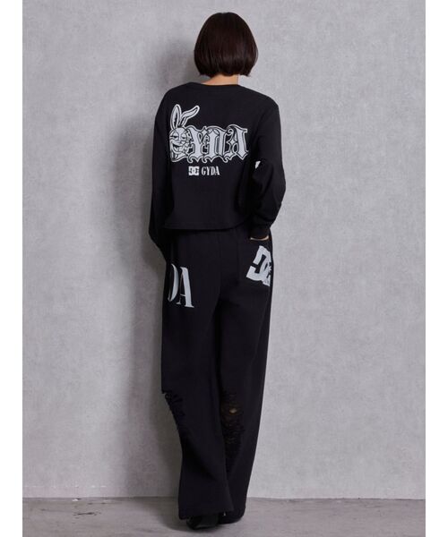 GYDA（ジェイダ）の「GYDA×DC ダメージSPARKLE LOGOスウェットパンツ（スウェットパンツ・レディース・オフホワイト/ブラック/ピンク/グレー・FREE）」の19枚目の写真