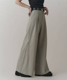 Lui's（ルイス）の「【mi-企画】サイドZIPワイドフレアパンツ（スラックス）」