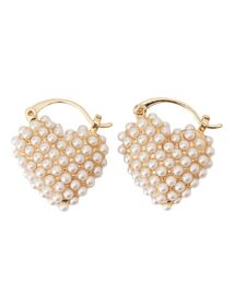 LANVIN en Bleu | ミニパールハートピアス(ピアス（両耳用）)