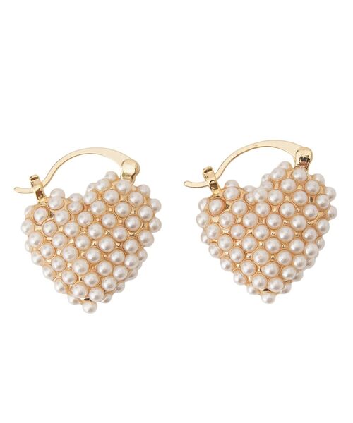 LANVIN en Bleu（ランバンオンブルー）の「ミニパールハートピアス（ピアス（両耳用）・レディース・ゴールド・FREE）」の2枚目の写真