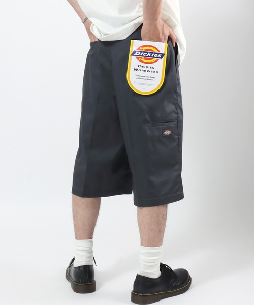 Dickies(ディッキーズ)の「Dickies(ディッキーズ)TC TWILL Easy Work Shorts/TCツイル イージーワークショーツ/DS2003/ワイドショーツ メンズ レディース ユニセックス(チノパンツ・メンズ・チャコールグレー/ベージュ/レオパード/ホワイト系その他/オリーブ/ブラック・XL/L/M/S)」の17枚目の写真