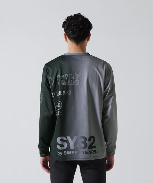SY32 by SWEET YEARS(エスワイサーティトゥバイスィートイヤーズ)の「SY32 by SWEET YEARS /エスワイサーティトゥ バイ スィートイヤーズ/GRADATION LOGO L/S TEE(Tシャツ/カットソー・メンズ・ブラック/ホワイト/その他18・L/XL/M)」の8枚目の写真