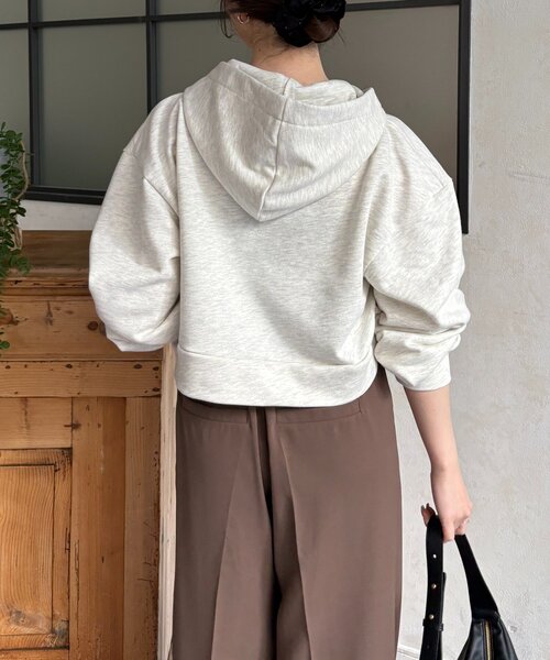 Thevon（ゼボン）の「ダブルジップ裏毛ショートパーカー（パーカー・レディース・ブラック/グレー/ライトグレー・FREE）」の22枚目の写真