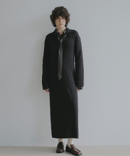 ETRE TOKYO（エトレトウキョウ）の「キュプラネクタイオーバーサイズシャツ（シャツ/ブラウス・レディース・ブラウン/ブルー/ライトベージュ・FREE）」の6枚目の写真