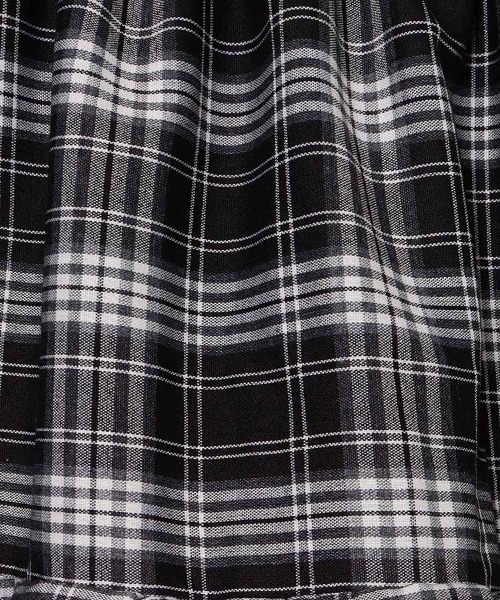 Bleu Bleuet（ブルーブルーエ）の「チェックティアードスカート（スカート・レディース・ブラック/ベージュ/ネイビー・FREE）」の5枚目の写真