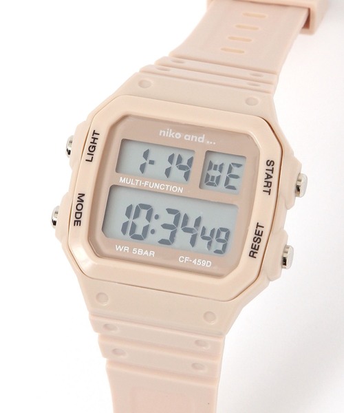 niko and...(ニコアンド)の「3ウィンドウデジタルウォッチ(デジタル腕時計・レディース・パープル/ベージュ/チャコール・0)」の2枚目の写真