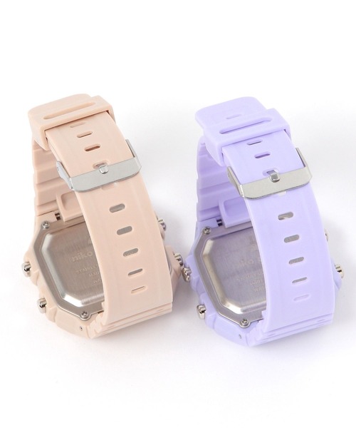 niko and...(ニコアンド)の「3ウィンドウデジタルウォッチ(デジタル腕時計・レディース・パープル/ベージュ/チャコール・0)」の7枚目の写真