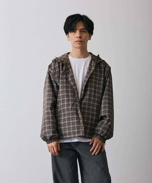 improves(インプローブス)の「チェック柄 ポリデュスポ パーカーブルゾン(ナイロンジャケット・メンズ・ブルー/ブラウン・SMALL/MEDIUM/LARGE/X-LARGE)」の20枚目の写真