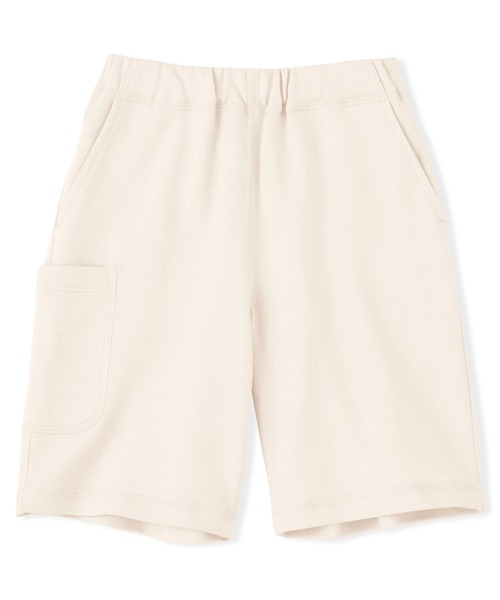 無印良品（ムジルシリョウヒン）の「キッズ　ライトスウェットハーフパンツ（その他パンツ・キッズ・キナリ/ライトグリーン/オレンジ系/チャコールグレー・150/140/130/120/110）」の2枚目の写真