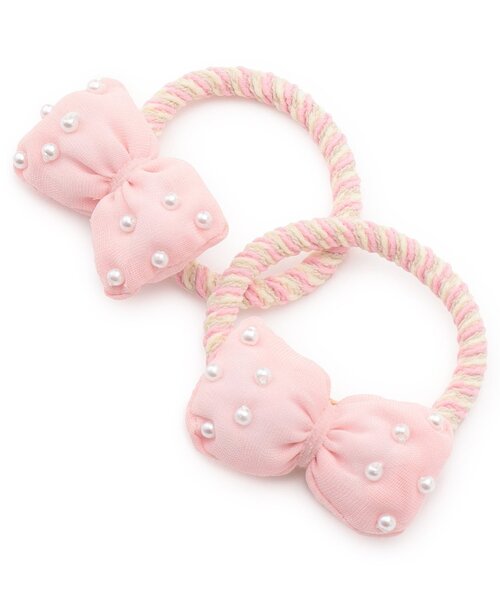 ぷっくりリボンヘアゴム(2コセット)（ヘアゴム）｜Lycee mine