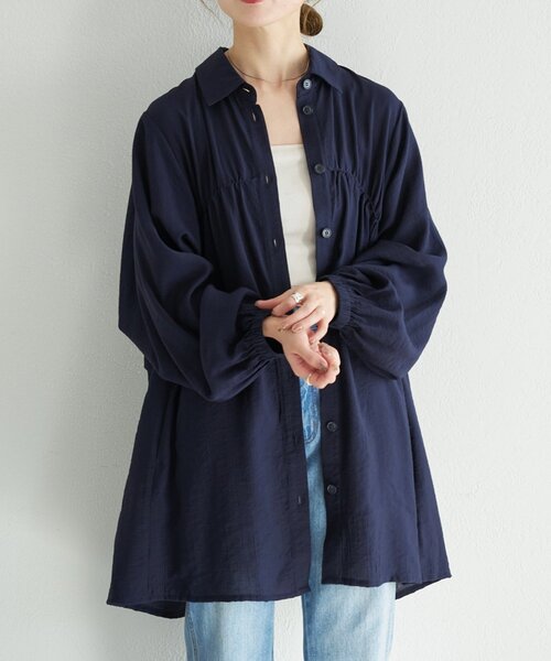 Kastane（カスタネ）の「【一部店舗限定】B セパレートシャツワンピース（シャツワンピース・レディース・ピンク/ネイビー/アイボリー・FREE）」の2枚目の写真