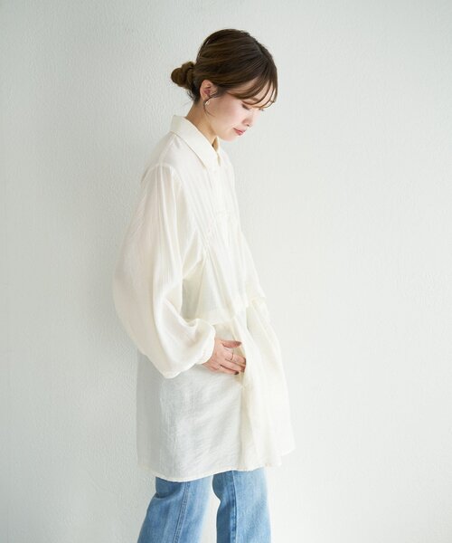 Kastane（カスタネ）の「【一部店舗限定】B セパレートシャツワンピース（シャツワンピース・レディース・ピンク/ネイビー/アイボリー・FREE）」の6枚目の写真