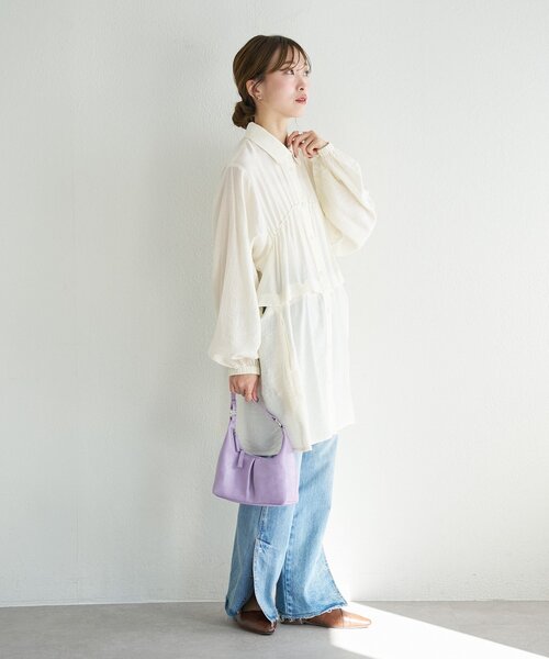 Kastane（カスタネ）の「【一部店舗限定】B セパレートシャツワンピース（シャツワンピース・レディース・ピンク/ネイビー/アイボリー・FREE）」の10枚目の写真