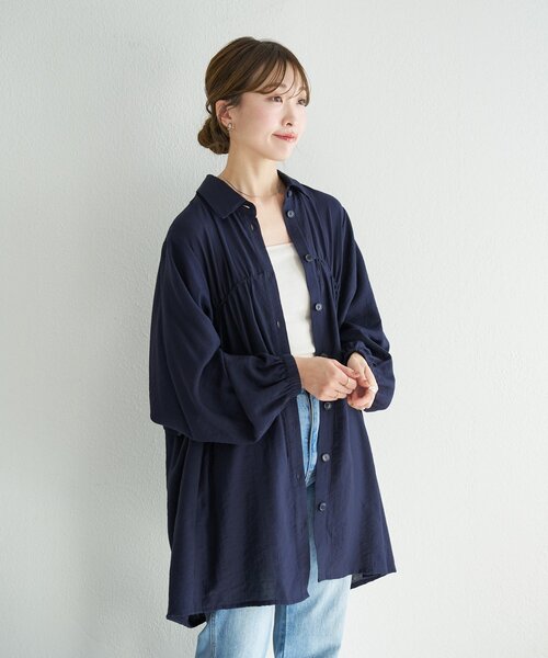 Kastane（カスタネ）の「【一部店舗限定】B セパレートシャツワンピース（シャツワンピース・レディース・ピンク/ネイビー/アイボリー・FREE）」の11枚目の写真