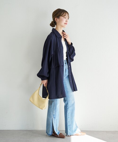 Kastane（カスタネ）の「【一部店舗限定】B セパレートシャツワンピース（シャツワンピース・レディース・ピンク/ネイビー/アイボリー・FREE）」の16枚目の写真