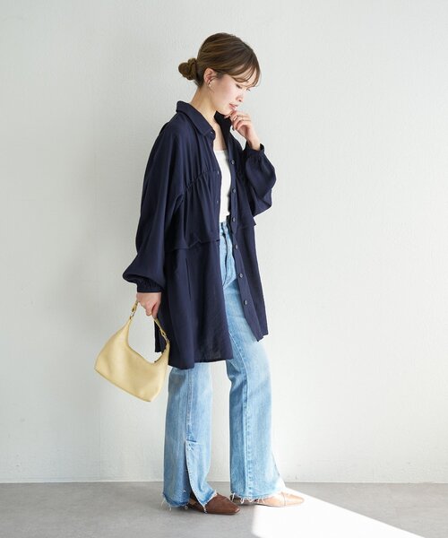 Kastane（カスタネ）の「【一部店舗限定】B セパレートシャツワンピース（シャツワンピース・レディース・ピンク/ネイビー/アイボリー・FREE）」の17枚目の写真