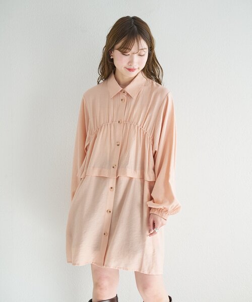 Kastane（カスタネ）の「【一部店舗限定】B セパレートシャツワンピース（シャツワンピース・レディース・ピンク/ネイビー/アイボリー・FREE）」の19枚目の写真