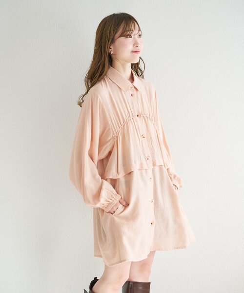 Kastane（カスタネ）の「【一部店舗限定】B セパレートシャツワンピース（シャツワンピース・レディース・ピンク/ネイビー/アイボリー・FREE）」の20枚目の写真