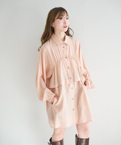 Kastane（カスタネ）の「【一部店舗限定】B セパレートシャツワンピース（シャツワンピース・レディース・ピンク/ネイビー/アイボリー・FREE）」の21枚目の写真