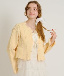 w closet | new配色メロウケーブルカーディガン(カーディガン/ボレロ)