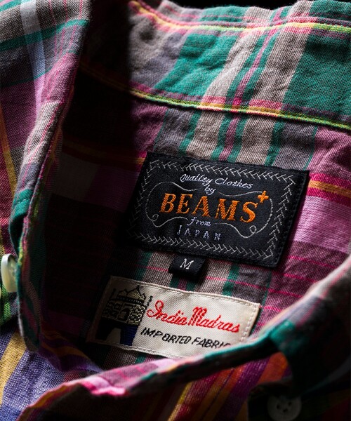 BEAMS PLUS(ビームスプラス)の「【ビームスの百名品】B.D. Madras(シャツ/ブラウス・メンズ・サックスブルー/グリーン/ピンク・X-LARGE/MEDIUM/LARGE/SMALL)」の4枚目の写真