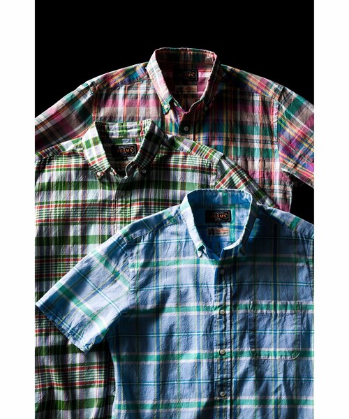 BEAMS PLUS(ビームスプラス)の「【ビームスの百名品】B.D. Madras(シャツ/ブラウス・メンズ・サックスブルー/グリーン/ピンク・X-LARGE/MEDIUM/LARGE/SMALL)」の5枚目の写真
