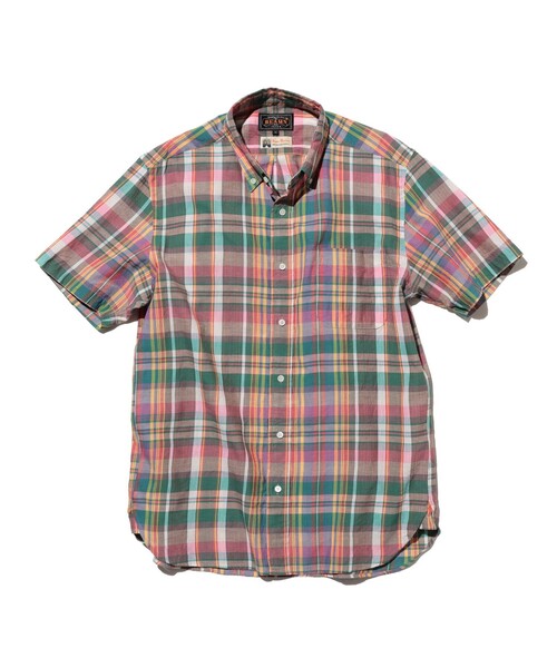 BEAMS PLUS(ビームスプラス)の「【ビームスの百名品】B.D. Madras(シャツ/ブラウス・メンズ・サックスブルー/グリーン/ピンク・X-LARGE/MEDIUM/LARGE/SMALL)」の7枚目の写真