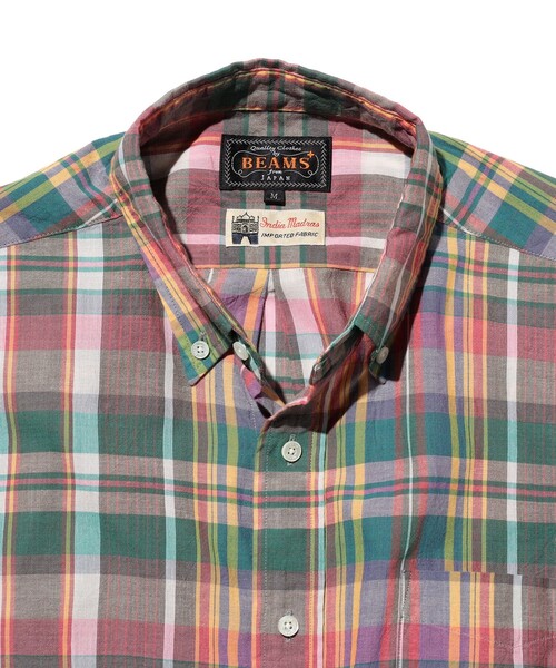 BEAMS PLUS(ビームスプラス)の「【ビームスの百名品】B.D. Madras(シャツ/ブラウス・メンズ・サックスブルー/グリーン/ピンク・X-LARGE/MEDIUM/LARGE/SMALL)」の8枚目の写真