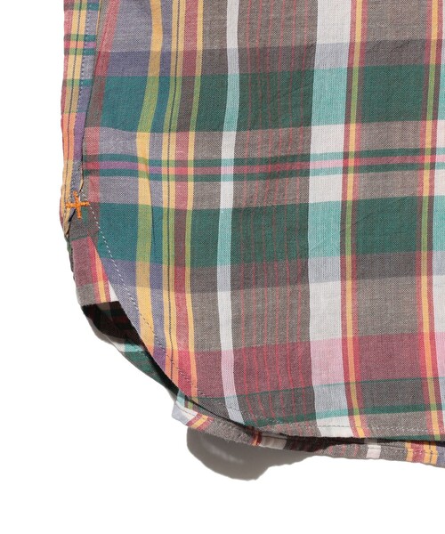 BEAMS PLUS(ビームスプラス)の「【ビームスの百名品】B.D. Madras(シャツ/ブラウス・メンズ・サックスブルー/グリーン/ピンク・X-LARGE/MEDIUM/LARGE/SMALL)」の10枚目の写真