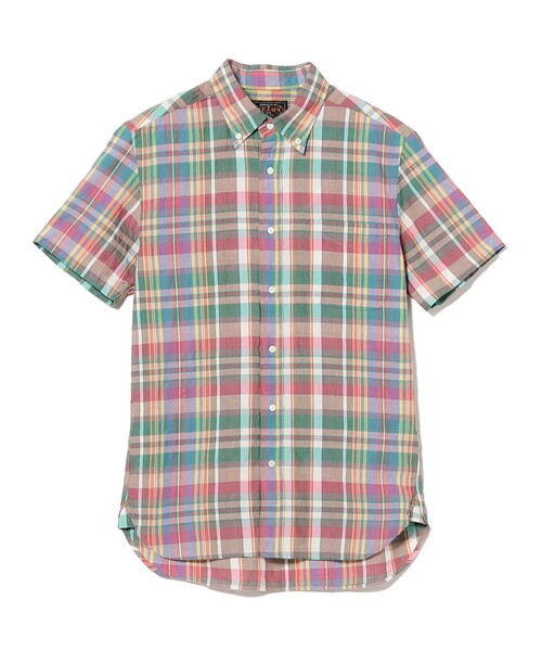 BEAMS PLUS(ビームスプラス)の「【ビームスの百名品】B.D. Madras(シャツ/ブラウス・メンズ・サックスブルー/グリーン/ピンク・X-LARGE/MEDIUM/LARGE/SMALL)」の14枚目の写真