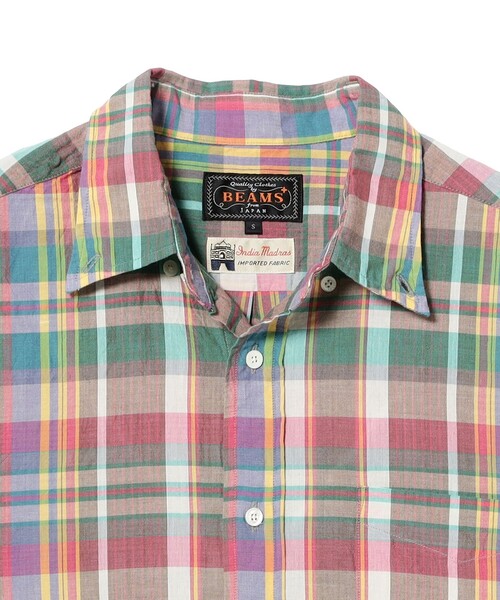 BEAMS PLUS(ビームスプラス)の「【ビームスの百名品】B.D. Madras(シャツ/ブラウス・メンズ・サックスブルー/グリーン/ピンク・X-LARGE/MEDIUM/LARGE/SMALL)」の15枚目の写真