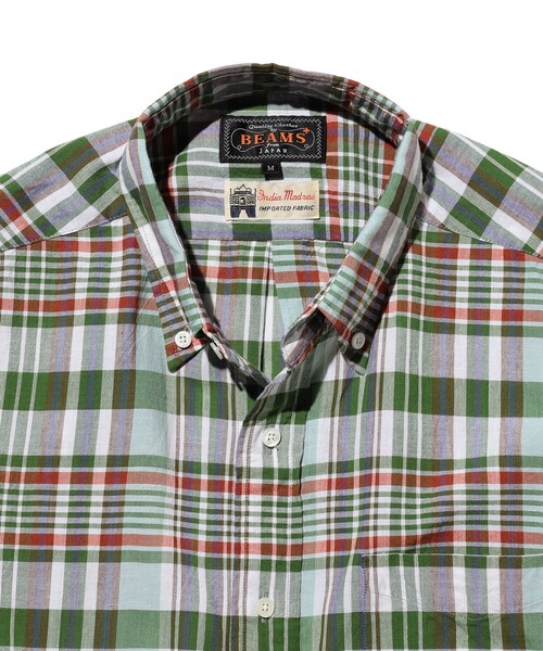 BEAMS PLUS(ビームスプラス)の「【ビームスの百名品】B.D. Madras(シャツ/ブラウス・メンズ・サックスブルー/グリーン/ピンク・X-LARGE/MEDIUM/LARGE/SMALL)」の22枚目の写真