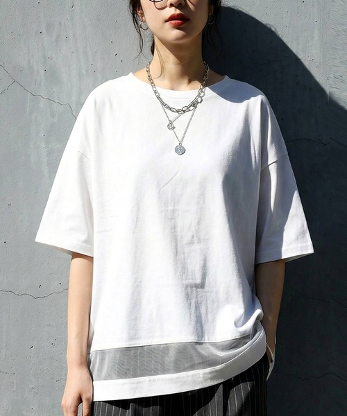 antiqua(アンティカ)の「綿100 クルーネック Tシャツ(Tシャツ/カットソー・レディース・ブラック/ホワイト・ONESIZE)」の1枚目の写真