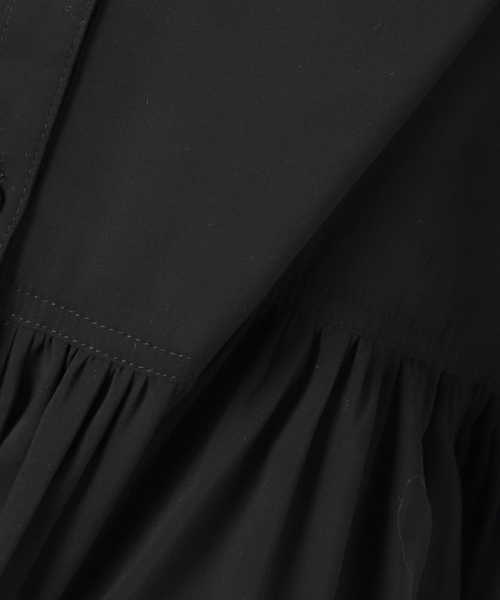 B.C STOCK（ベーセーストック）の「ウォッシャブル / Vネックギャザーブラウス（シャツ/ブラウス・レディース・ホワイト/ブラック・FREE）」の7枚目の写真