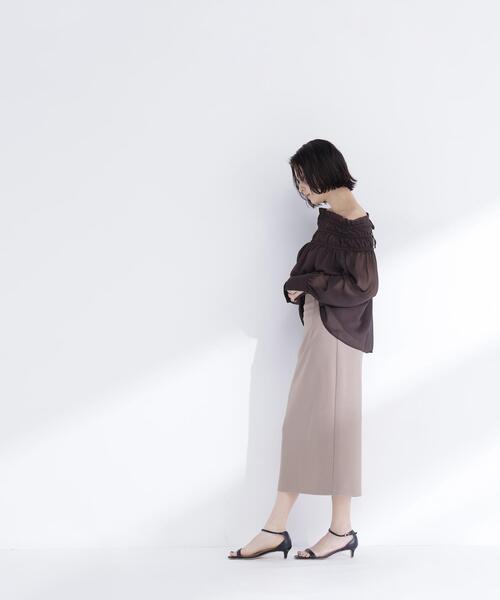 NATURAL BEAUTY BASIC(ナチュラルビューティーベーシック)の「◇シャーリングショルダーブラウス(シャツ/ブラウス・レディース・イエロー/ブラウン/オフホワイト・FREE)」の22枚目の写真