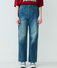 デニムユーティリティストレートパンツ