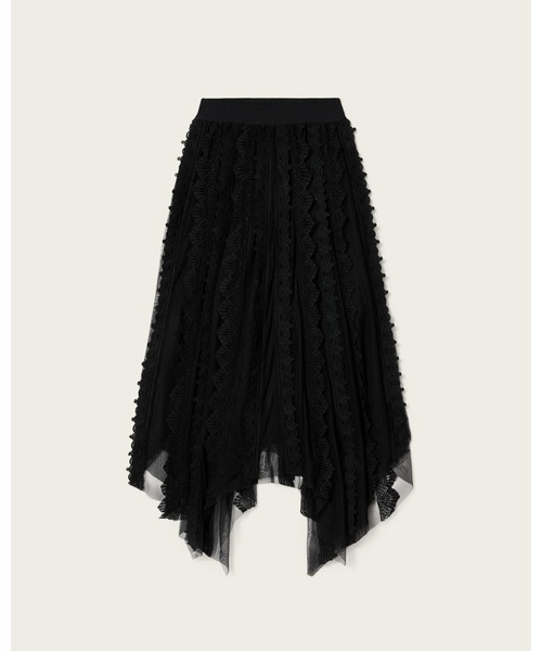 ALLSAINTS(オールセインツ)の「VASHTIE LACE MAXI SKIRT | VASHTIE レース マキシ スカート(スカート・レディース・ブラック・6/8/10/4)」の6枚目の写真