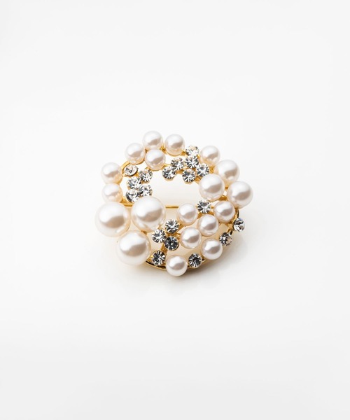 Cream dot.(クリームドット)の「2タイプから選べる、パール×ビジューのブローチ(ブローチ/コサージュ・レディース・シルバー/シルバー系その他/ゴールド系その他/ゴールド・ONE SIZE)」の11枚目の写真