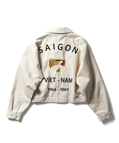 HOUSTON(ヒューストン)の「HOUSTON ベトジャンショート丈(ブルゾン・レディース・レッド/ナチュラル/ブラック・1/0)」の9枚目の写真