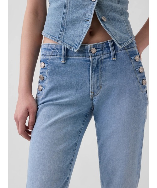 GAP(ギャップ)の「ローライズ ロング&リーン セーラーデニムパンツ(デニムパンツ・レディース・ブルー・23/25/26/28/30/24/27/29)」の4枚目の写真