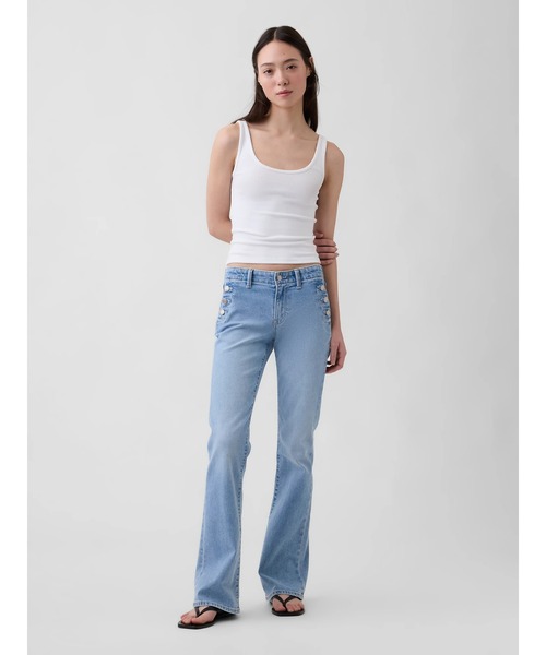 GAP(ギャップ)の「ローライズ ロング&リーン セーラーデニムパンツ(デニムパンツ・レディース・ブルー・23/25/26/28/30/24/27/29)」の3枚目の写真