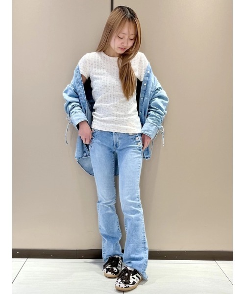 GAP(ギャップ)の「ローライズ ロング&リーン セーラーデニムパンツ(デニムパンツ・レディース・ブルー・23/25/26/28/30/24/27/29)」の10枚目の写真
