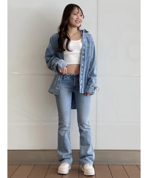 GAP(ギャップ)の「ローライズ ロング&リーン セーラーデニムパンツ(デニムパンツ・レディース・ブルー・23/25/26/28/30/24/27/29)」の14枚目の写真