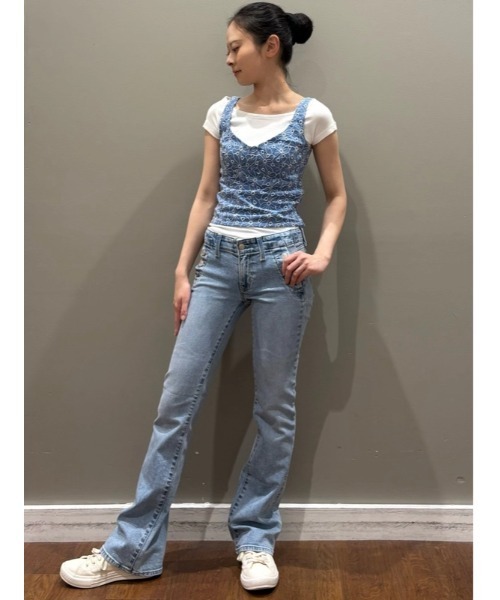 GAP(ギャップ)の「ローライズ ロング&リーン セーラーデニムパンツ(デニムパンツ・レディース・ブルー・23/25/26/28/30/24/27/29)」の15枚目の写真