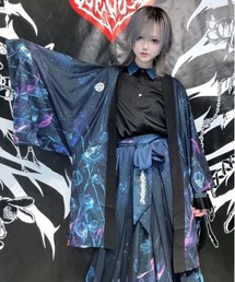 BACKSTAGE PASS | NOBUNAGA-SKULLS N' ROSES (ノブナガ-スカル アンド ローゼス)キモノスリーブ カーディガン/法被/はっぴ(Tシャツ/カットソー)
