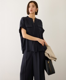 ROPE' | ライトトリアセバックサテンフラップブラウス/イージーケア・セットアップ対応(シャツ/ブラウス)