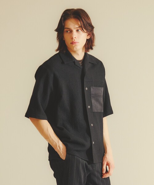 DESIGNWORKS(デザインワークス)の「【セットアップ対応】ウールアムンゼン ハーフスリーブ半袖シャツ / オープンカラーシャツ / 半袖シャツ(シャツ/ブラウス・メンズ・ブラック・50/48/46/44)」の16枚目の写真