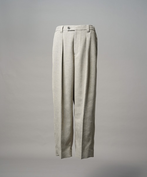 MAISON SPECIAL（メゾンスペシャル）の「《UNISEX》DRY Tweed One-tuck Prime-Wide Tapered Slacks/ドライツイードプライムワイドワンタックテーパードスラックス【MAISON SPECIAL/メゾンスペシャル】■セットアップ対応■（スラックス・メンズ・グレー/ブラック・1/0/2）」の18枚目の写真