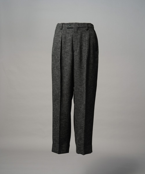 MAISON SPECIAL（メゾンスペシャル）の「《UNISEX》DRY Tweed One-tuck Prime-Wide Tapered Slacks/ドライツイードプライムワイドワンタックテーパードスラックス【MAISON SPECIAL/メゾンスペシャル】■セットアップ対応■（スラックス・メンズ・グレー/ブラック・1/0/2）」の19枚目の写真